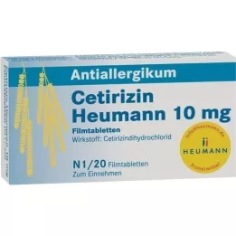 CETIRIZIN Heumann 10 mg comprimés pelliculés, 20 pc