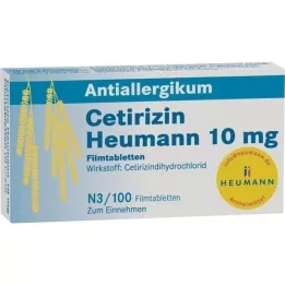 CETIRIZIN Heumann 10 mg comprimés pelliculés, 100 pc