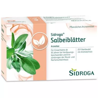 SIDROGA Sachets filtre à thé aux feuilles de sauge, 20X1,5 g SIDROGA Sachets filtre à thé aux feuilles de sauge, 20X1,5 g