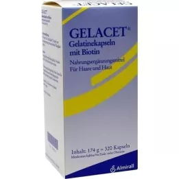 GELACET Capsules de gélatine avec biotine, 320 pièces