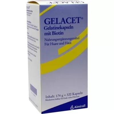 GELACET Capsules de gélatine avec biotine, 320 pièces GELACET Capsules de gélatine avec biotine, 320 pièces