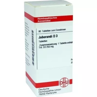 JABORANDI D 3 comprimés, 80 pc