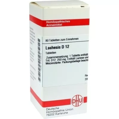 LACHESIS D 12 comprimés, 80 pc