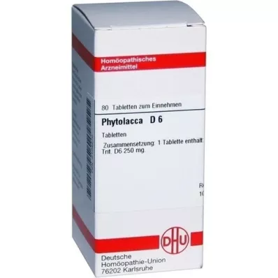 PHYTOLACCA D 6 comprimés, 80 pc