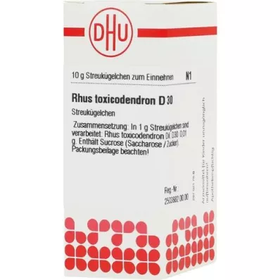 RHUS TOXICODENDRON D 30 globules, 10 g