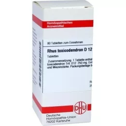 RHUS TOXICODENDRON D 12 comprimés, 80 pc