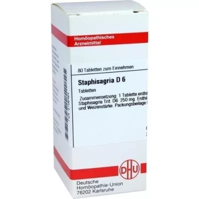 STAPHISAGRIA D 6 comprimés, 80 pc
