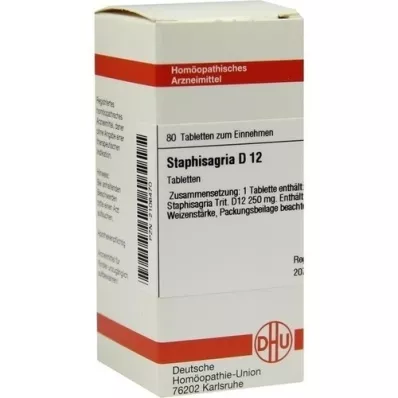 STAPHISAGRIA D 12 comprimés, 80 pc
