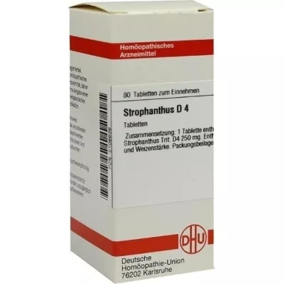 STROPHANTHUS D 4 comprimés, 80 pc