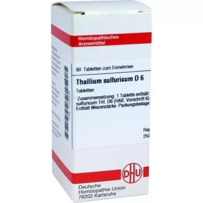 THALLIUM SULFURICUM D 6 comprimés, 80 pc THALLIUM SULFURICUM D 6 comprimés, 80 pc