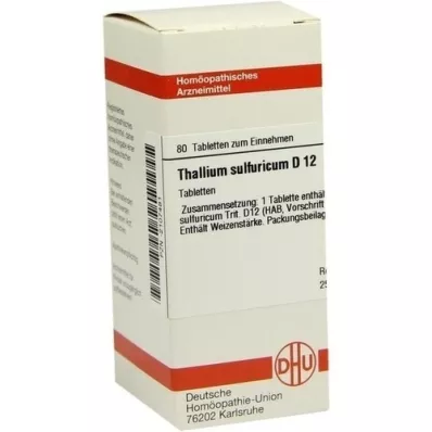 THALLIUM SULFURICUM D 12 comprimés, 80 pc