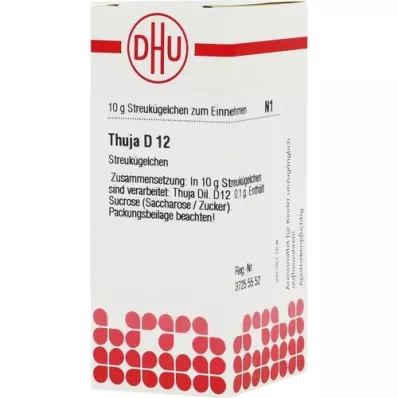 THUJA D 12 globules, 10 g THUJA D 12 globules, 10 g