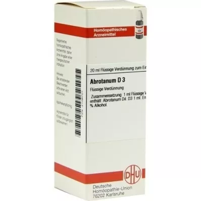 ABROTANUM Dilution D3, 20 ml ABROTANUM Dilution D3, 20 ml