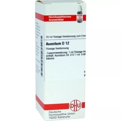 ACONITUM Dilution D12, 20 ml ACONITUM Dilution D12, 20 ml