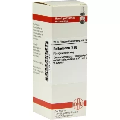 BELLADONNA Dilution D30, 20 ml BELLADONNA Dilution D30, 20 ml