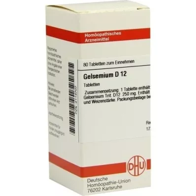 GELSEMIUM D 12 comprimés, 80 pc GELSEMIUM D 12 comprimés, 80 pc