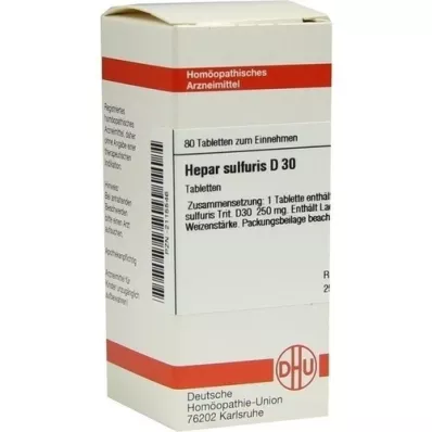 HEPAR SULFURIS D 30 comprimés, 80 pc HEPAR SULFURIS D 30 comprimés, 80 pc