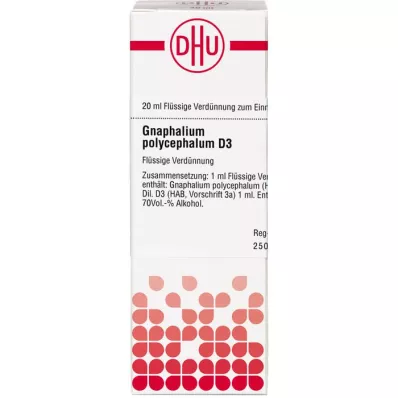 GNAPHALIUM POLYCEPHALUM Dilution D3, 20 ml