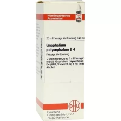 GNAPHALIUM POLYCEPHALUM Dilution D4, 20 ml GNAPHALIUM POLYCEPHALUM Dilution D4, 20 ml