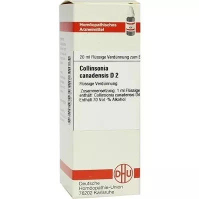 COLLINSONIA CANADENSIS Dilution D2, 20 ml COLLINSONIA CANADENSIS Dilution D2, 20 ml