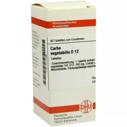 CARBO VEGETABILIS D 12 comprimés, 80 pc
