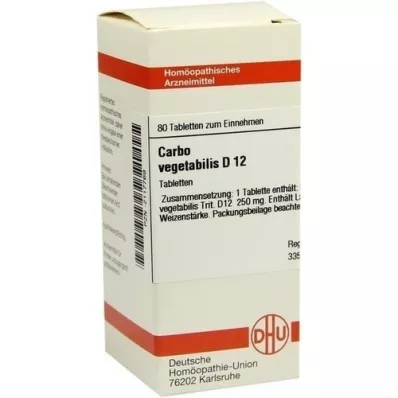 CARBO VEGETABILIS D 12 comprimés, 80 pc CARBO VEGETABILIS D 12 comprimés, 80 pc