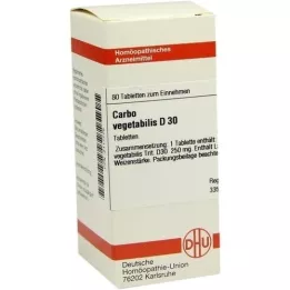 CARBO VEGETABILIS D 30 comprimés, 80 pc
