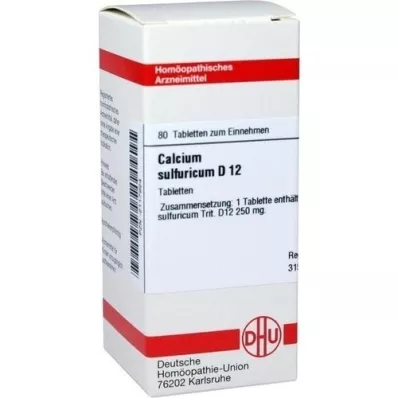 CALCIUM SULFURICUM D 12 comprimés, 80 pc