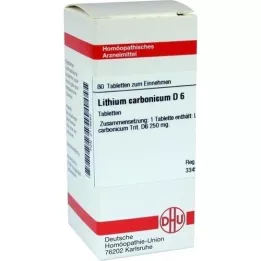 LITHIUM CARBONICUM D 6 comprimés, 80 pc