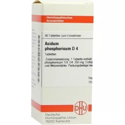 ACIDUM PHOSPHORICUM D 4 comprimés, 80 pc ACIDUM PHOSPHORICUM D 4 comprimés, 80 pc
