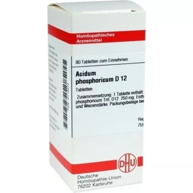 ACIDUM PHOSPHORICUM D 12 comprimés, 80 pc ACIDUM PHOSPHORICUM D 12 comprimés, 80 pc