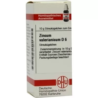 ZINCUM VALERIANICUM D 6 globules, 10 g