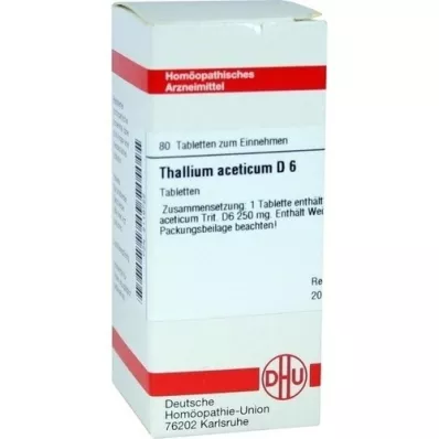 THALLIUM ACETICUM D 6 comprimés, 80 pc