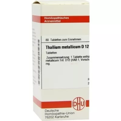 THALLIUM METALLICUM D 12 comprimés, 80 pc