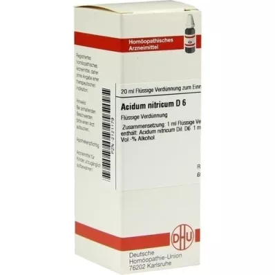 ACIDUM NITRICUM Dilution D6, 20 ml ACIDUM NITRICUM Dilution D6, 20 ml