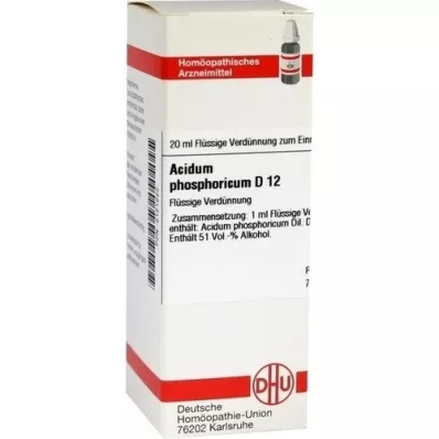 ACIDUM PHOSPHORICUM Dilution D12, 20 ml
