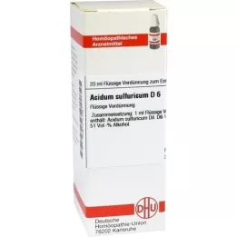 ACIDUM SULFURICUM Dilution D6, 20 ml