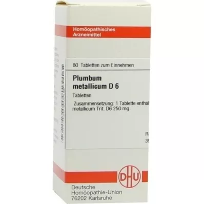 PLUMBUM METALLICUM D 6 comprimés, 80 pc PLUMBUM METALLICUM D 6 comprimés, 80 pc