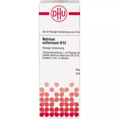 NATRIUM SULFURICUM Dilution D12, 20 ml NATRIUM SULFURICUM Dilution D12, 20 ml