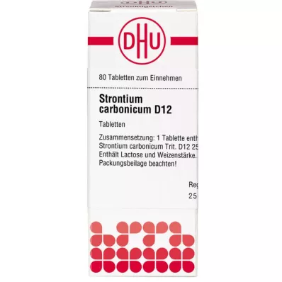 STRONTIUM CARBONICUM D 12 comprimés, 80 pc STRONTIUM CARBONICUM D 12 comprimés, 80 pc