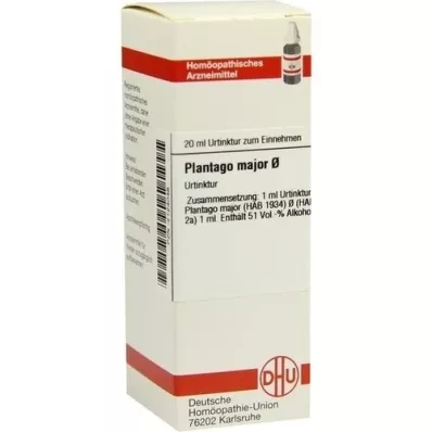 PLANTAGO MAJOR Teinture mère, 20 ml PLANTAGO MAJOR Teinture mère, 20 ml
