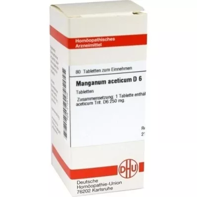MANGANUM ACETICUM D 6 comprimés, 80 pc