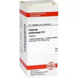 CALCIUM SULFURICUM D 6 comprimés, 80 pc