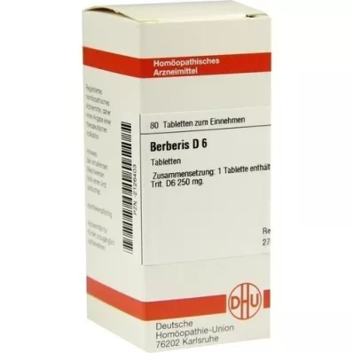 BERBERIS D 6 comprimés, 80 pc