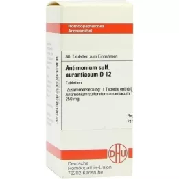 ANTIMONIUM SULFURATUM Aurantiacum D 12 comprimés, 80 pc