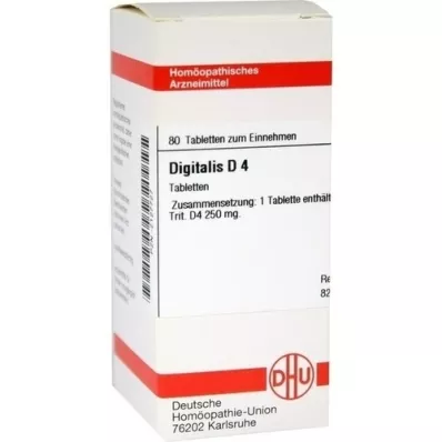 DIGITALIS D 4 comprimés, 80 pc