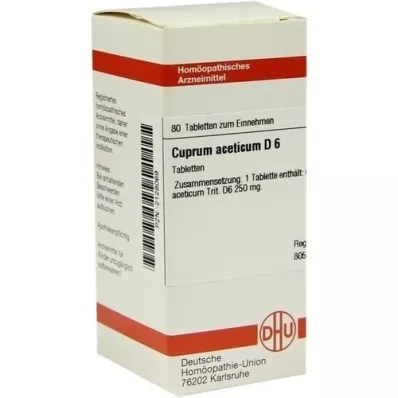 CUPRUM ACETICUM D 6 comprimés, 80 pc