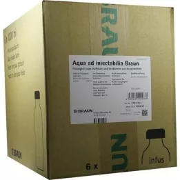 AQUA AD injectabilia avec solution de perfusion à capuchon combiné, 6X1000 ml