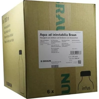 AQUA AD injectabilia avec solution de perfusion à capuchon combiné, 6X1000 ml