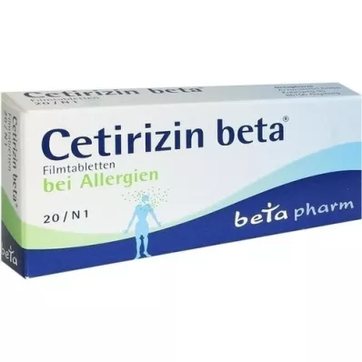 CETIRIZIN comprimés pelliculés bêta, 20 pc